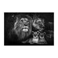 Modern Lion Family Wall Art Decoration Painting Canvas Print Posters Nature Lion Mural Pictures for Lioving Room Home Decoration