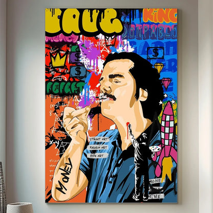 Graffiti Pop Canvas Painting Scarface Street Movie Wall Art Mona Lisa Abstract Protrait Posters And Prints Home Decor Mural