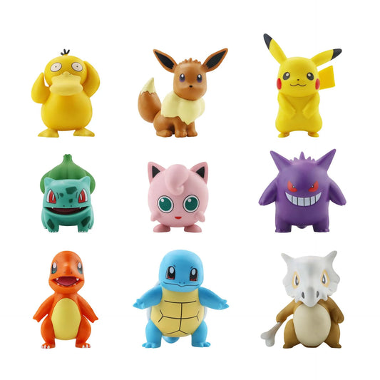 Pokemon Anime Action Figures Pikachu Charmander Psyduck Squirtle Jigglypuff Bulbasaur statuette || action figures cartoon || statue anime