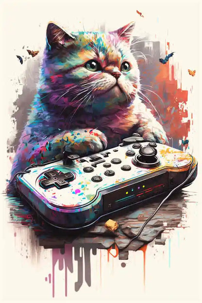 Colorful Game Controller Wall Art Poster Prints Nordic Aesthetic Picture Canvas Painting Gaming Boy Room Home Decoration