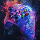 Watercolor Neon Video Game Posters XBOX Prints GamePad Headset Canvas Painting Gaming Wall Art Boys Gamer Room Home Decor