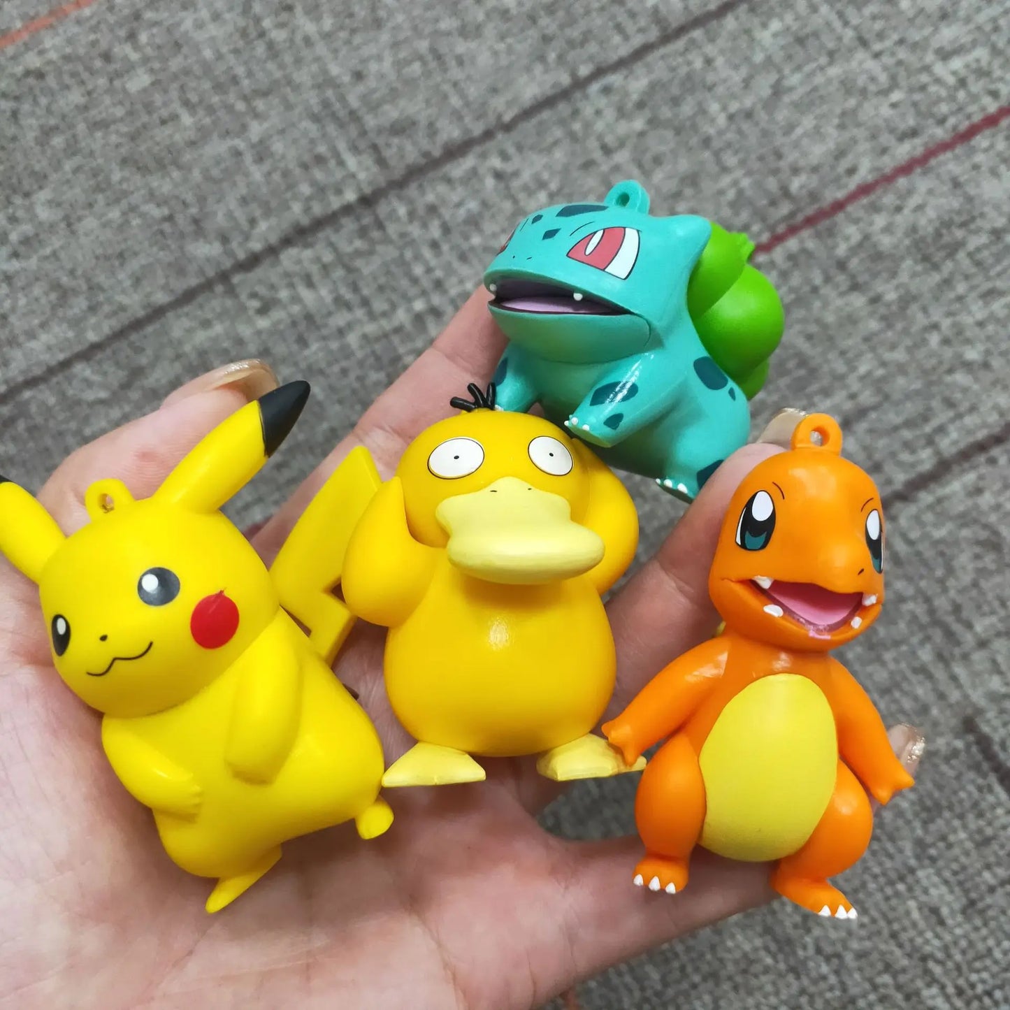 Pokemon Anime Action Figures Pikachu Charmander Psyduck Squirtle Jigglypuff Bulbasaur statuette || action figures cartoon || statue anime