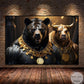 Bull and Bear Bitcoin Gold Bear Black Bear Crypto Crypto Coin Art Poster Canvas Painting Wall Prints Picture Office Home Decor