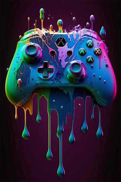 Colorful Game Controller Wall Art Poster Prints Nordic Aesthetic Picture Canvas Painting Gaming Boy Room Home Decoration