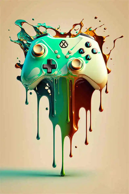 Colorful Game Controller Wall Art Poster Prints Nordic Aesthetic Picture Canvas Painting Gaming Boy Room Home Decoration