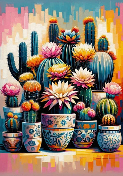 Vintage Mexican Folk Dance and Cacti Floral Landscape Canvas Poster  Artistic Wall Art for Home Decor Room Decoration TravelInsp