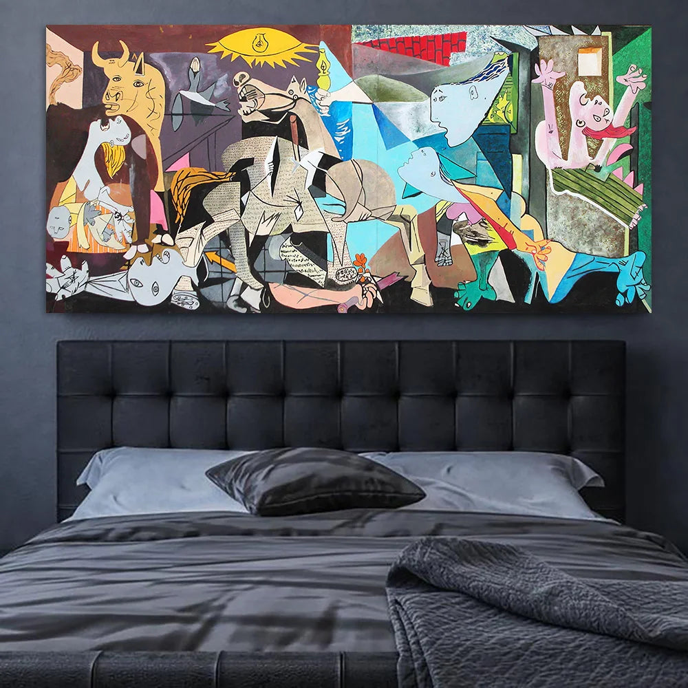 Picasso Famous Painting Guernica Canvas Wall Art Abstract Posters and Prints Wall Pictures For Living Room Home Decoration