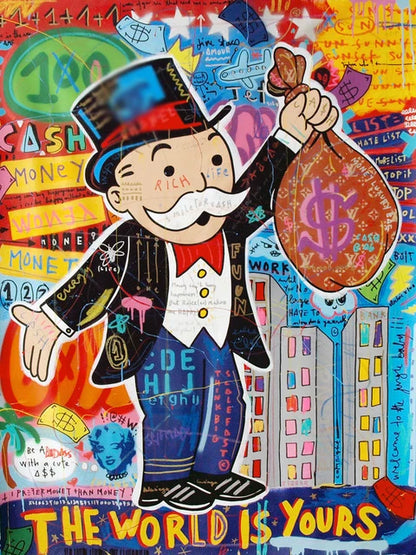 🎨 Quadro Graffiti Astratto Street Art – Stampa Moderna Colorata per Arredo Creativo