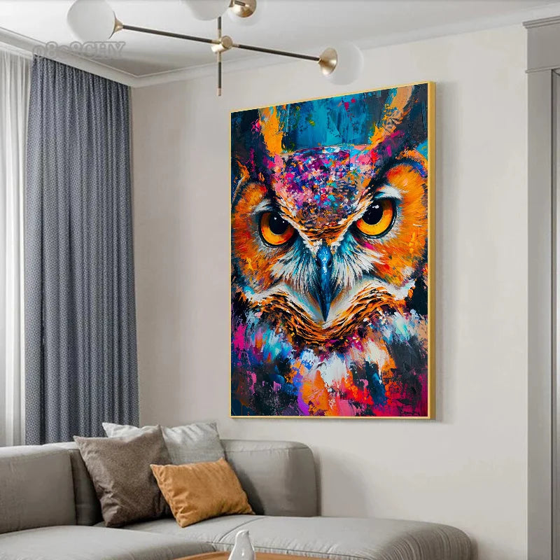 Abstract Animals Cat Lion Graffiti Art Canvas Painting Colorful Animal Wall Art Poster Prints Pictures Cuadros Living Room Decor