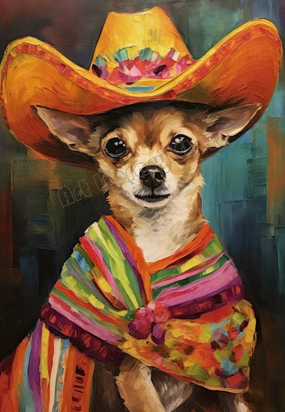 Vintage Mexican Folk Dance and Cacti Floral Landscape Canvas Poster  Artistic Wall Art for Home Decor Room Decoration TravelInsp