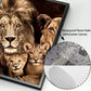 Modern Lion Family Wall Art Decoration Painting Canvas Print Posters Nature Lion Mural Pictures for Lioving Room Home Decoration