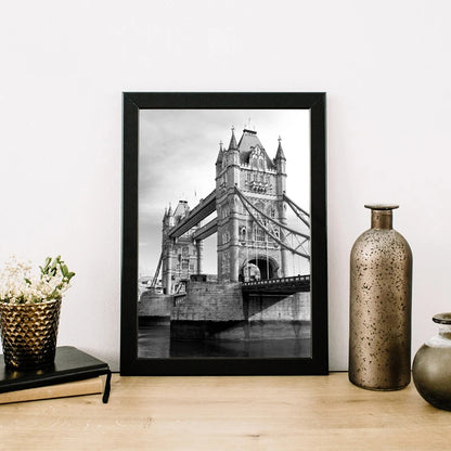 Black and White London Tower Bridge Rome New York Poster Prints Canvas Painting Wall Art Picture for Living Room Home Decor