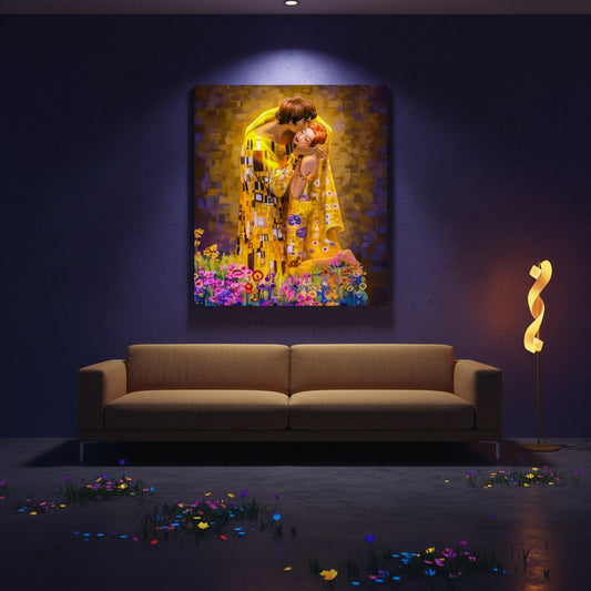 Il Bacio di Klimt – Quadro Famoso su Tela 50x60 cm 💛✨
