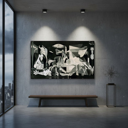🎨 Quadro Guernica di Picasso – Stampa su Tela Moderna 120x70cm