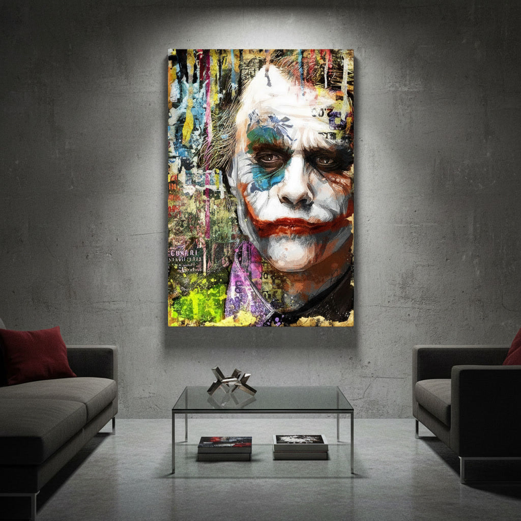 🃏 Quadro Joker Pop Art – Tela Moderna da Appendere 🎨