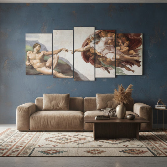 La creazione di Adamo || La nascita || quadro xxl Michelangelo || Quadri moderni