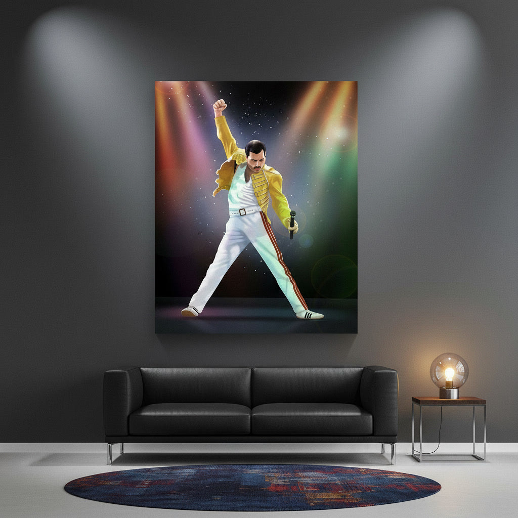 Quadro Freddie Mercury – Icona Pop Art su Tela Moderna