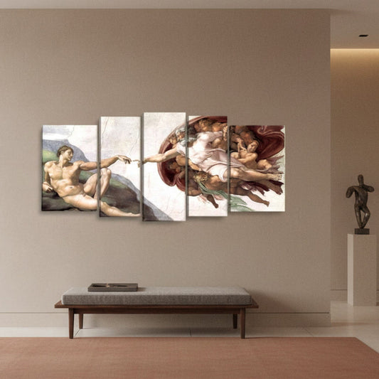 La creazione di Adamo || La nascita || quadro xxl Michelangelo || Quadri moderni