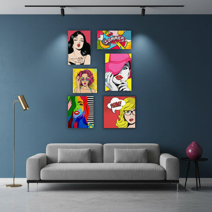 🎨 Quadro Pop Art Astratto – Tela Moderna pop cartoon con Cornice