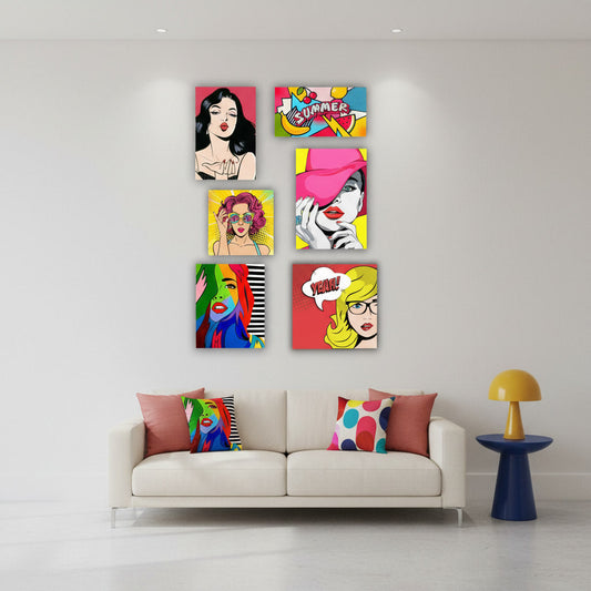 🎨 Quadro Pop Art Astratto – Tela Moderna pop cartoon con Cornice