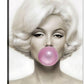 Gemälde von Marilyn Monroe || Rote Lippen || Modernes Bild Wohnzimmer Schlafzimmer Küche Druck auf schwarz-weißer Wandleinwand