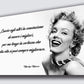 Gemälde von Marilyn Monroe || Rote Lippen || Modernes Bild Wohnzimmer Schlafzimmer Küche Druck auf schwarz-weißer Wandleinwand