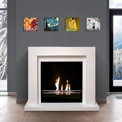 🖼️ Quadri Moderni Famosi 30x30 – Set da 4 Ispirati a Klimt, Kandinsky, Van Gogh e Banksy