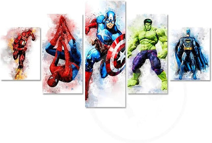 🦸 Quadri Supereroi Marvel Avengers – Stampa su Tela HD Pronta da Appendere
