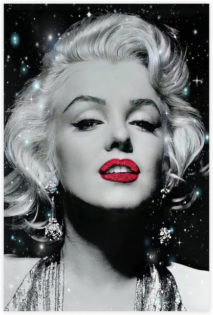 Quadro Marilyn Monroe Labbra Rosse – Stampa su Tela Moderna - VARIANTI