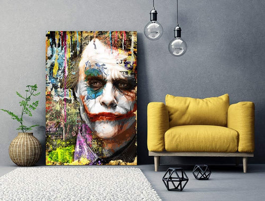 🃏 Quadro Joker Pop Art – Tela Moderna da Appendere 🎨
