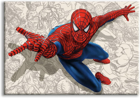 🦸 Quadro Spiderman Marvel Avengers 70x50 – Stampa su Tela HD Pronta da Appendere