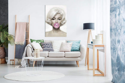 Quadro Marilyn Monroe Labbra Rosse – Stampa su Tela Moderna - VARIANTI