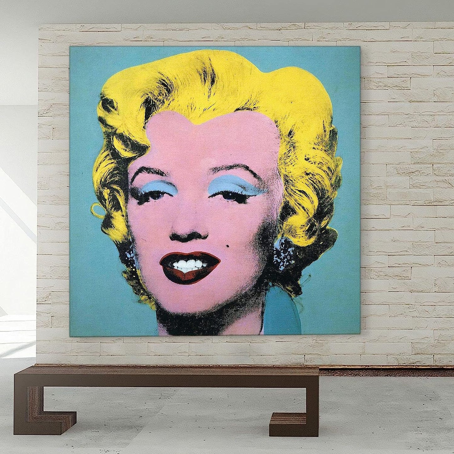 Quadri Marilyn Monroe || Labbra Rosse || Quadro Moderno Soggiorno Camera da Letto Cucina Stampa su Tela da Parete Bianco Nero