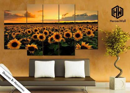 Peinture sur toile || Fleurs || Tournesols || Tableaux modernes
