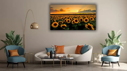 Peinture sur toile || Fleurs || Tournesols || Tableaux modernes