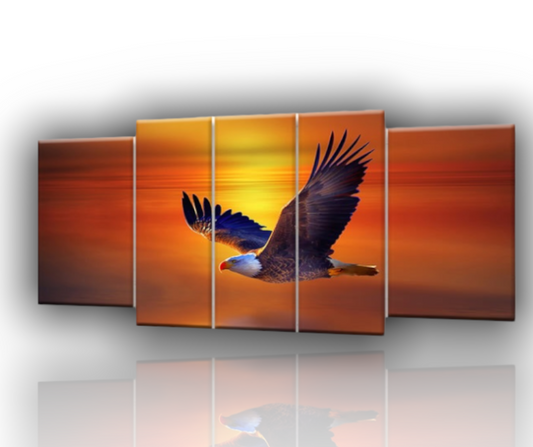 Quadro su tela || Aquila || Tramonto || Animali