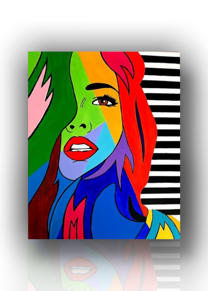🎨 Quadro Pop Art Astratto – Tela Moderna pop cartoon con Cornice