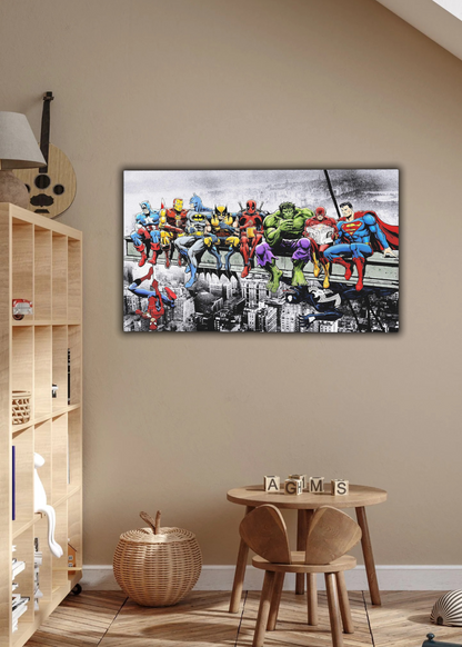 🦸 Quadri Supereroi Marvel Avengers – Stampa su Tela HD Pronta da Appendere
