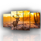 Tableaux modernes || Cerf || Cadre coucher de soleil