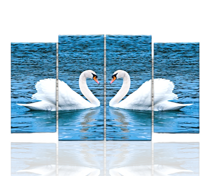 🦢 Quadro Cigni innamorati XXL – Eleganza, Purezza e Armonia su Tela Moderna