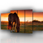 Druck auf Leinwand || Pferd || Sonnenuntergang || Tiere