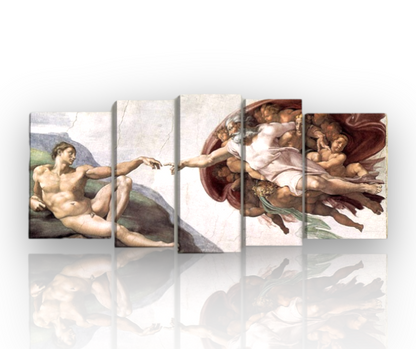 La creazione di Adamo || La nascita || quadro xxl Michelangelo || Quadri moderni