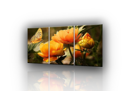 🌸 Quadro Fiori Tulipani con Farfalla – Armonia, Natura e Delicatezza