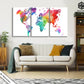 Mappamondo colorato || cartina geografica arcobaleno || Quadri moderni