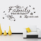 Adesivi murali rimovibili. Adesivi 3D da parete, WALL STICKERS per bambini per camera per soggiorno per sala da pranzo, scritte, scritta, famiglia, family, farfalla, farfalle