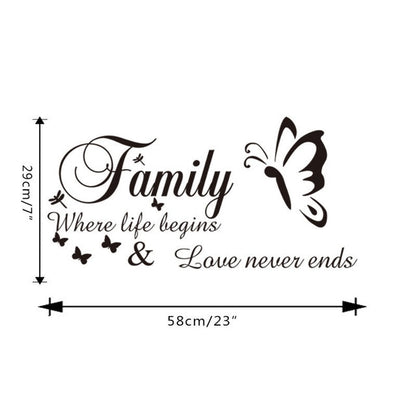 Adesivo murale || Scritte || Famiglia