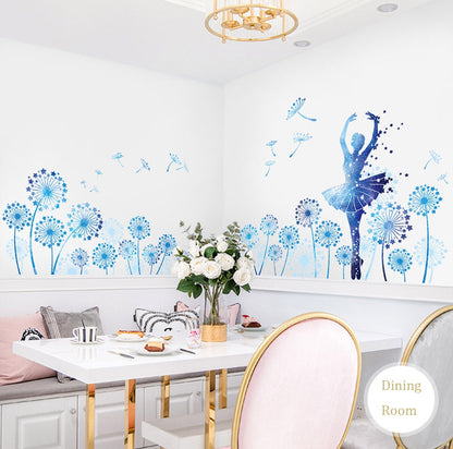 Adesivo murale || Ghiaccio, Fiori, Animali || Albero Frozen