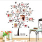 Adesivo murale || Albero con foto, fiori ||