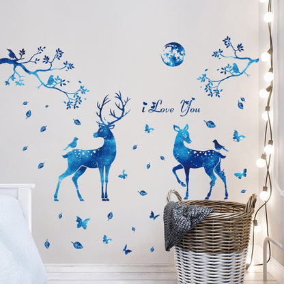Adesivo murale || Ghiaccio, Fiori, Animali || Albero Frozen