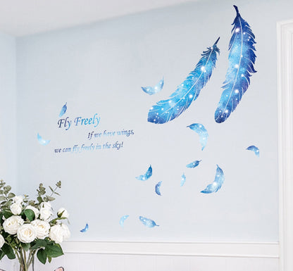 Adesivo murale || Ghiaccio, Fiori, Animali || Albero Frozen
